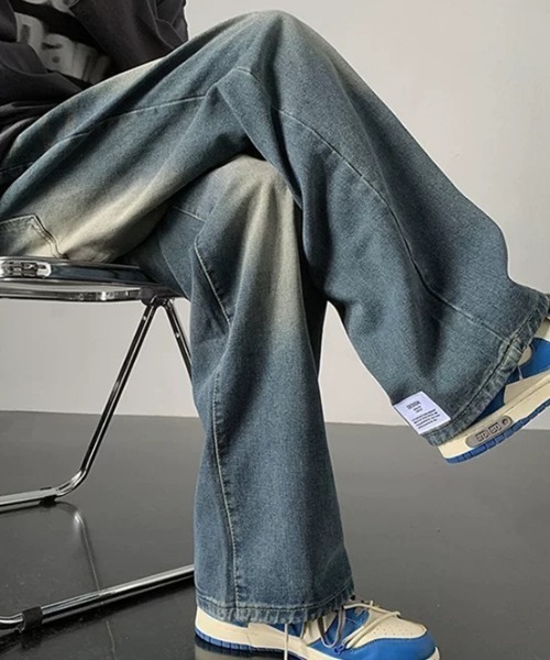 CELENA BEATS（セレナビーツ）の「ヴィンテージ ライク ワイド デニム パンツ（デニムパンツ・メンズ・インディゴブルー・L/M）」の4枚目の写真