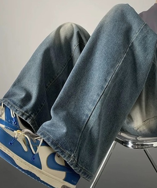 CELENA BEATS（セレナビーツ）の「ヴィンテージ ライク ワイド デニム パンツ（デニムパンツ・メンズ・インディゴブルー・L/M）」の2枚目の写真