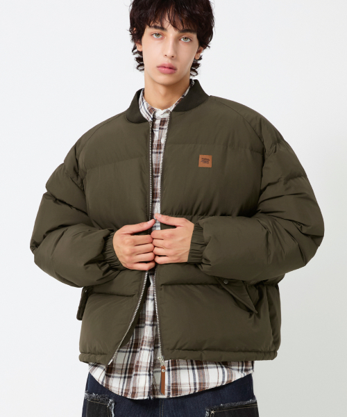 TRILLION(トリリオン)の「レザー パッチ プッパー ダウン (KHAKI)(ダウンジャケット/コート・レディース・その他・M/L/XL)」の2枚目の写真