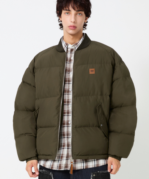 TRILLION(トリリオン)の「レザー パッチ プッパー ダウン (KHAKI)(ダウンジャケット/コート・レディース・その他・M/L/XL)」の3枚目の写真