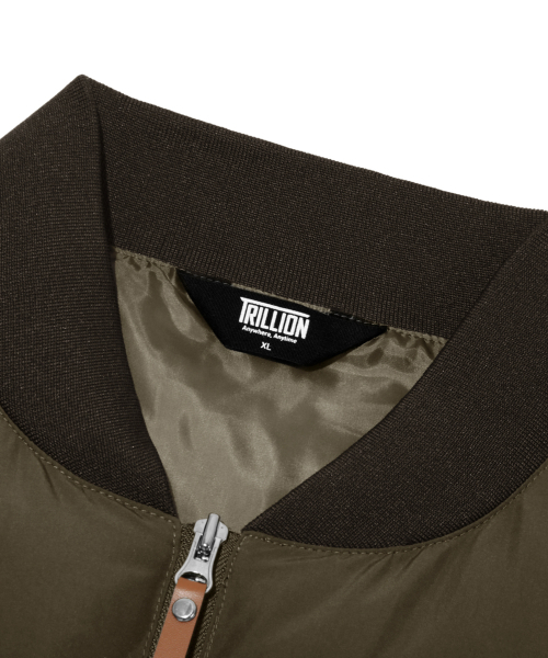 TRILLION(トリリオン)の「レザー パッチ プッパー ダウン (KHAKI)(ダウンジャケット/コート・レディース・その他・M/L/XL)」の6枚目の写真
