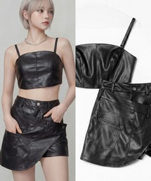 DURAS | ビスチェ+2WAYフェイクレザーショートパンツ(その他パンツ)