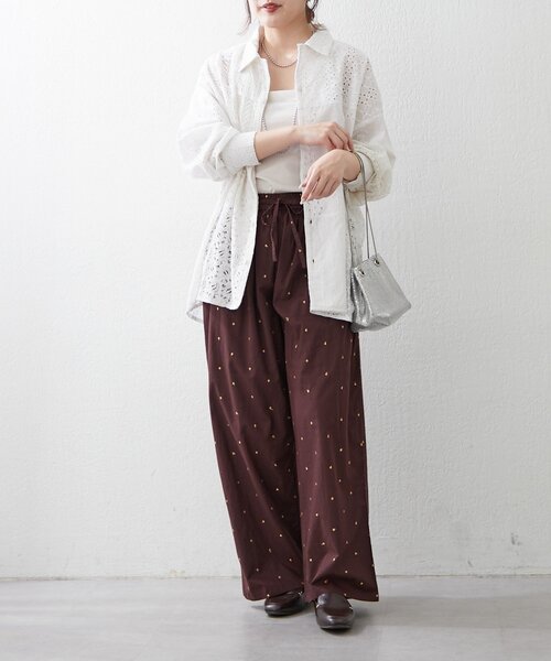 Remind me and forever(リマインドミーアンドフォーエバー)の「【nane】【India series】パッチワークレースブラウス(シャツ/ブラウス・レディース・ブラック/オフホワイト・FREE)」の8枚目の写真