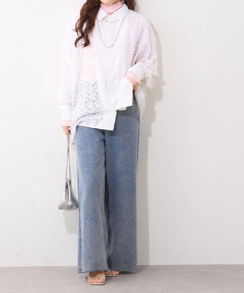 Remind me and forever(リマインドミーアンドフォーエバー)の「【nane】【India series】パッチワークレースブラウス(シャツ/ブラウス・レディース・ブラック/オフホワイト・FREE)」の12枚目の写真