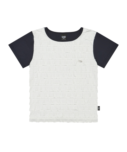 LUVISTRUE（ラヴイズトゥルー）の「SM FRILL TEE(NAVY)（Tシャツ/カットソー・レディース・その他・FREE）」の2枚目の写真