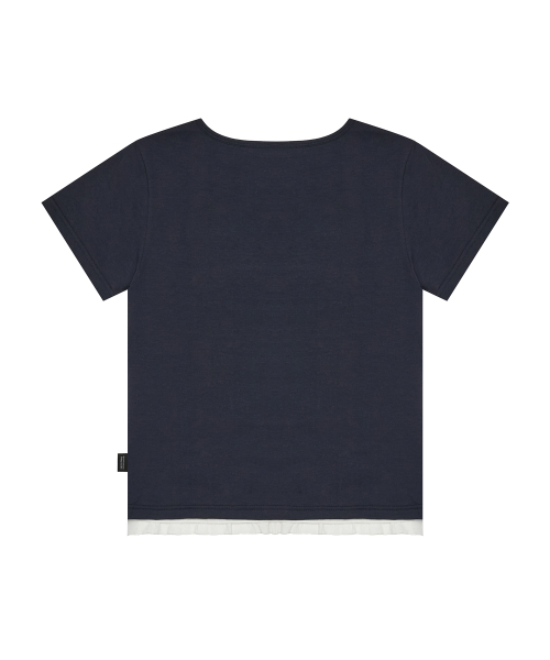 LUVISTRUE（ラヴイズトゥルー）の「SM FRILL TEE(NAVY)（Tシャツ/カットソー・レディース・その他・FREE）」の3枚目の写真