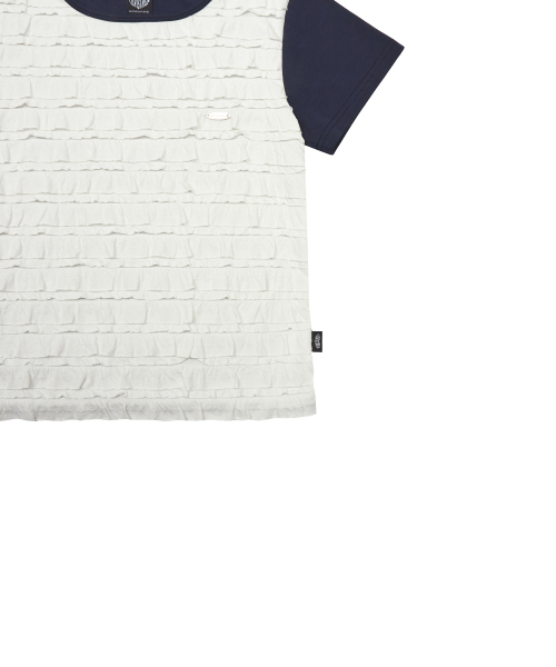 LUVISTRUE（ラヴイズトゥルー）の「SM FRILL TEE(NAVY)（Tシャツ/カットソー・レディース・その他・FREE）」の5枚目の写真