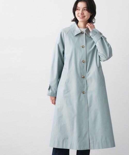 Dessin（デッサン）の「シャンブレースプリングコート（ステンカラーコート・レディース・ダークグレー/グリーン系/キャメル・01/02/03）」の14枚目の写真