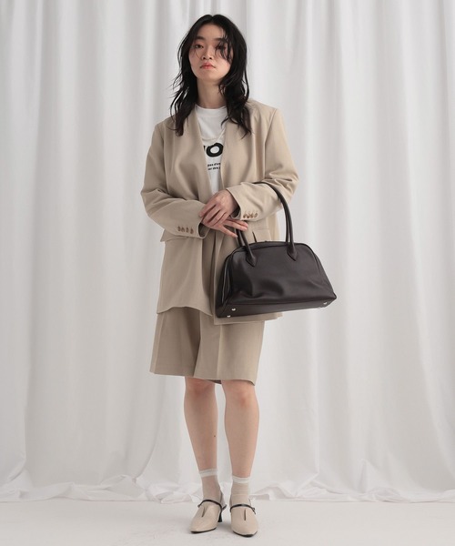 mysty woman（ミスティウーマン）の「CHOIXロゴプリントT 646351（Tシャツ/カットソー・レディース・ブラック/ベージュ/オフホワイト・FREE）」の11枚目の写真