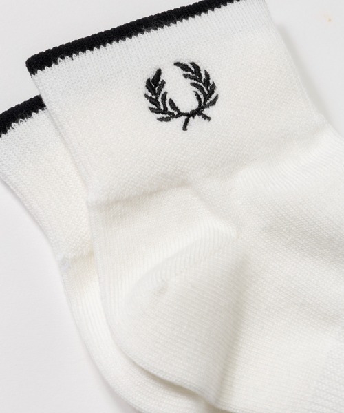 FRED PERRY（フレッドペリー）の「Single Tipped Short Socks／シングルティップラインショートソックス（ソックス/靴下・メンズ・ブラック系その他/ブラック/ホワイト/ネイビー・4-6/6-8）」の6枚目の写真