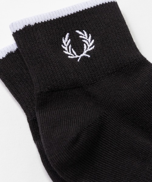 FRED PERRY（フレッドペリー）の「Single Tipped Short Socks／シングルティップラインショートソックス（ソックス/靴下・メンズ・ブラック系その他/ブラック/ホワイト/ネイビー・4-6/6-8）」の7枚目の写真