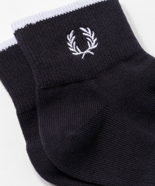 FRED PERRY（フレッドペリー）の「Single Tipped Short Socks／シングルティップラインショートソックス（ソックス/靴下・メンズ・ブラック系その他/ブラック/ホワイト/ネイビー・4-6/6-8）」の5枚目の写真