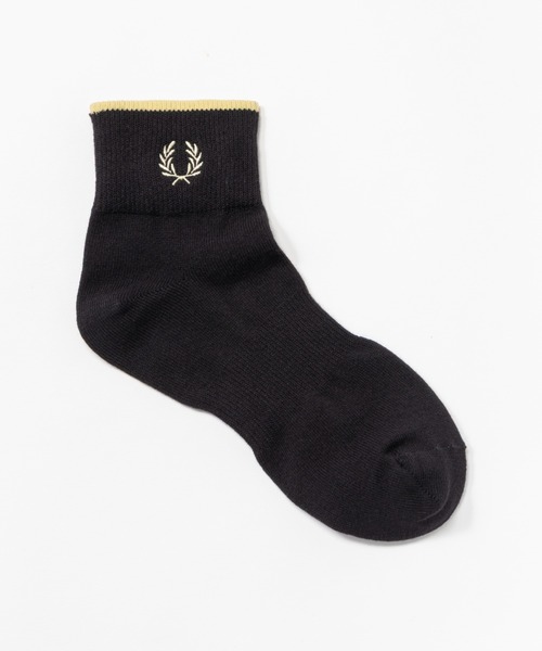 FRED PERRY（フレッドペリー）の「Single Tipped Short Socks／シングルティップラインショートソックス（ソックス/靴下・メンズ・ブラック系その他/ブラック/ホワイト/ネイビー・4-6/6-8）」の9枚目の写真