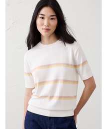 BANANA REPUBLIC FACTORY STORE ストライプ フォーエバー ショートスリーブセーター