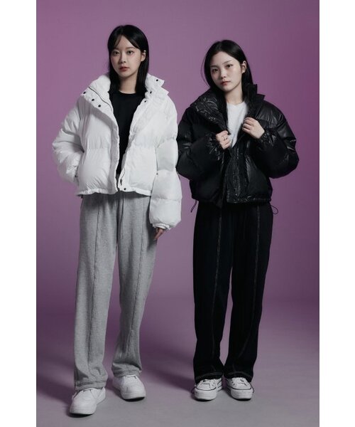 APOSTROPHE COMMA(アポストロフィコンマ)の「バットムラベルポイントグロッシーショートパディング(ブラック)(ダウンジャケット/コート・レディース・その他・S/M/L/XL)」の5枚目の写真
