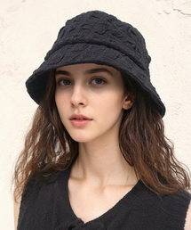 PREMIERE AMOUR（プルミエラムール）の「クランチエンボバケットハット - ブラック（ハット）」