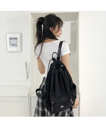 MASMARULEZ（マスマルールズ）の「[INT] Mixed Easy Draw Backpack _ Pure black（バックパック/リュック）」
