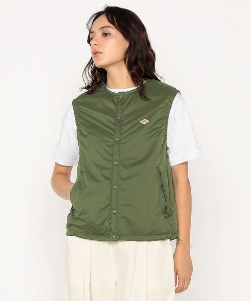 DANTON（ダントン）の「Women's Insulation Collarless Vest（その他アウター・レディース・オリーブ/ピンク/ブラック/アイボリー/ブラウン系その他2・M/XS/S）」の4枚目の写真