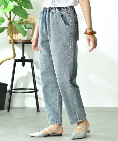 INTERPLANET（インタープラネット）の「デニムシェフパンツ（その他パンツ・レディース・ライトブルー/ブルー・MEDIUM/LARGE）」の2枚目の写真