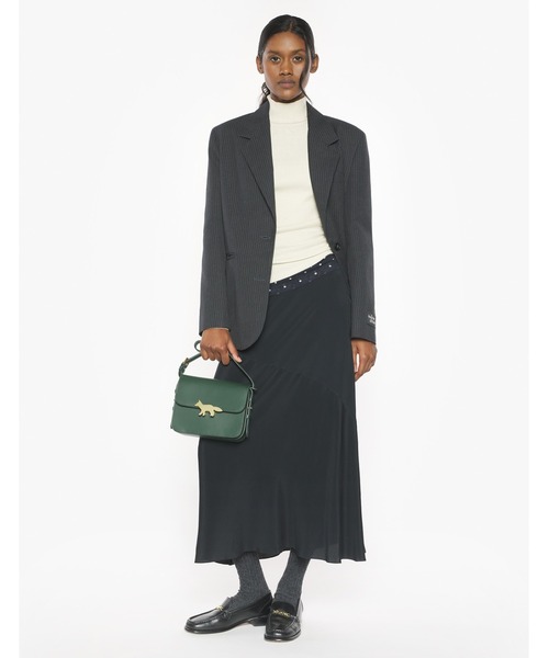 Maison Kitsune(メゾンキツネ)の「LONG SLIP SKIRT(スカート・レディース・ブラック・34/38/36)」の3枚目の写真