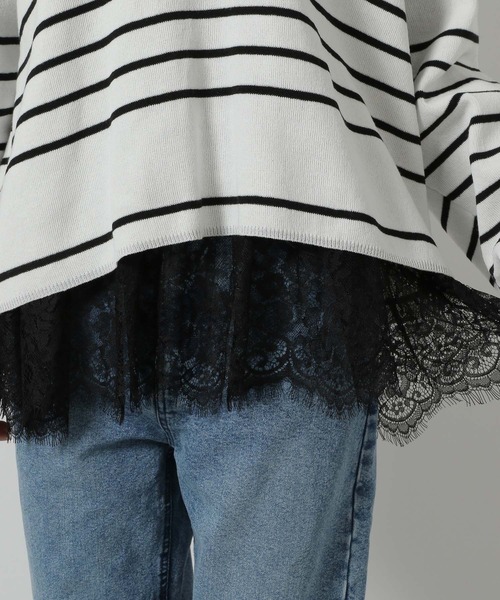 LAKOLE（ラコレ）の「アソート裾レイヤード長袖 / 638329（Tシャツ/カットソー・レディース・オフホワイト/ホワイト/その他9/ブラック・FREE）」の3枚目の写真