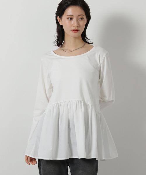 LAKOLE（ラコレ）の「アソート裾レイヤード長袖 / 638329（Tシャツ/カットソー・レディース・オフホワイト/ホワイト/その他9/ブラック・FREE）」の20枚目の写真