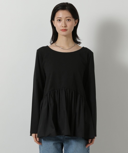 LAKOLE（ラコレ）の「アソート裾レイヤード長袖 / 638329（Tシャツ/カットソー・レディース・オフホワイト/ホワイト/その他9/ブラック・FREE）」の5枚目の写真