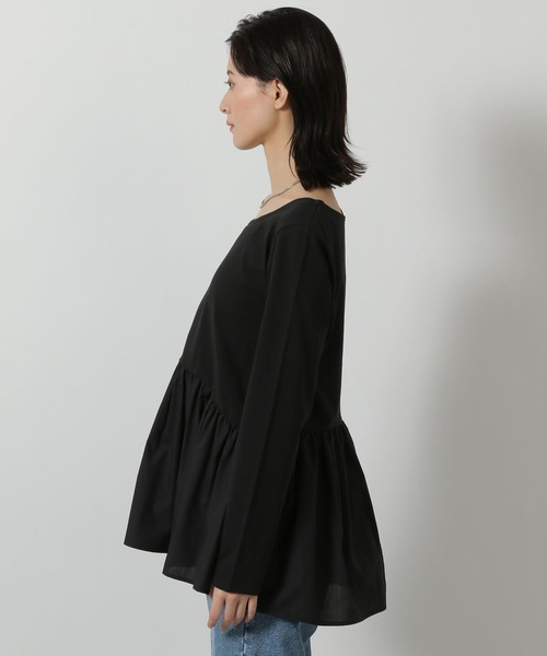 LAKOLE（ラコレ）の「アソート裾レイヤード長袖 / 638329（Tシャツ/カットソー・レディース・オフホワイト/ホワイト/その他9/ブラック・FREE）」の6枚目の写真