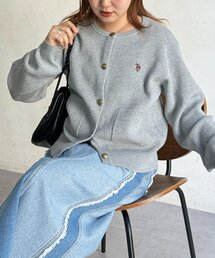 U.S. POLO ASSN. | 【U.S. POLO ASSN.】畦編み金ボタンカーディガン(カーディガン/ボレロ)