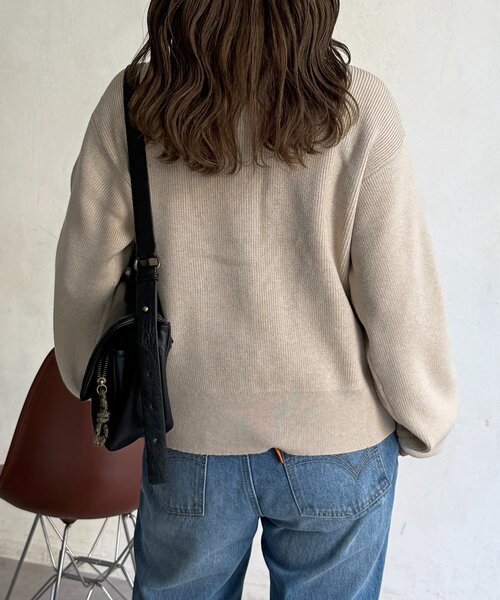 U.S. POLO ASSN.（ユーエスポロアッスン）の「【U.S. POLO ASSN.】畦編み金ボタンカーディガン（カーディガン/ボレロ・レディース・ピンク/ネイビー/アイボリー/グレー・FREE）」の13枚目の写真