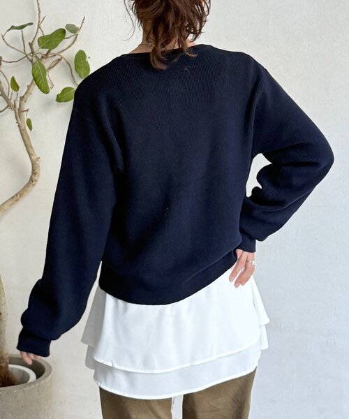 U.S. POLO ASSN.（ユーエスポロアッスン）の「【U.S. POLO ASSN.】畦編み金ボタンカーディガン（カーディガン/ボレロ・レディース・ピンク/ネイビー/アイボリー/グレー・FREE）」の21枚目の写真