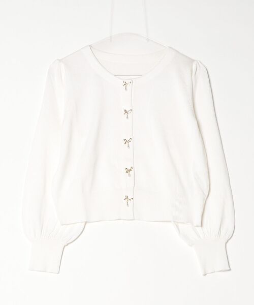 リボンパールボタンカーディガン（カーディガン/ボレロ）｜ASTORIA