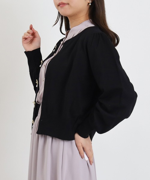 ASTORIA ODIER(アストリアオディール)の「リボンパールボタンカーディガン(カーディガン/ボレロ・レディース・ミント/ブラック/ホワイト/ネイビー/ラベンダー・MEDIUM)」の14枚目の写真