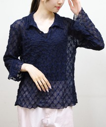 MEYAME/メヤメ　レーススキッパーブラウス　LACE SKIPPER BLOUSE