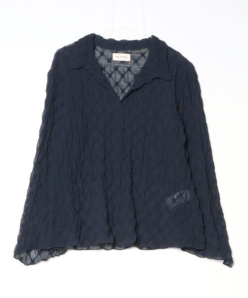 MEYAME(メヤメ)の「MEYAME/メヤメ レーススキッパーブラウス LACE SKIPPER BLOUSE(シャツ/ブラウス・レディース・ネイビー/ブラック・FREE)」の11枚目の写真
