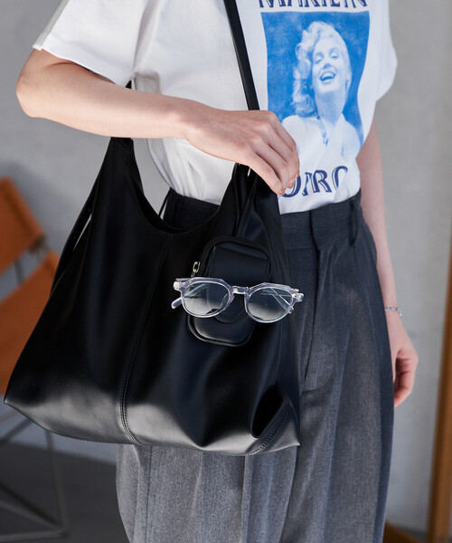 FREAK'S STORE(フリークスストア)の「【ポーチ付き】トライアングルバッグ(ショルダーバッグ・レディース・ブラック/ブラウン・ONE SIZE)」の18枚目の写真