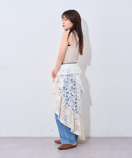 etsinta（エシンタ）の「【etsinta/エシンタ】レースアシメスカートINDIA（スカート・レディース・アイボリー・ONE SIZE）」の11枚目の写真