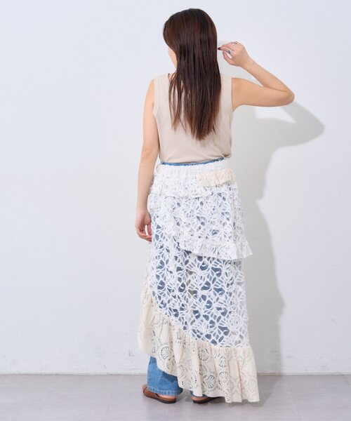 etsinta（エシンタ）の「【etsinta/エシンタ】レースアシメスカートINDIA（スカート・レディース・アイボリー・ONE SIZE）」の13枚目の写真