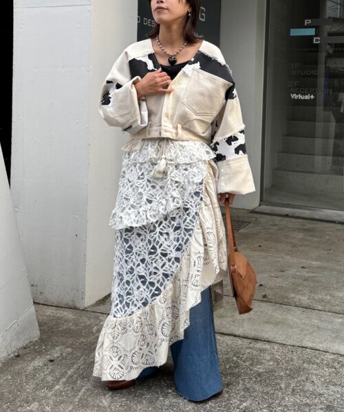 etsinta（エシンタ）の「【etsinta/エシンタ】レースアシメスカートINDIA（スカート・レディース・アイボリー・ONE SIZE）」の20枚目の写真