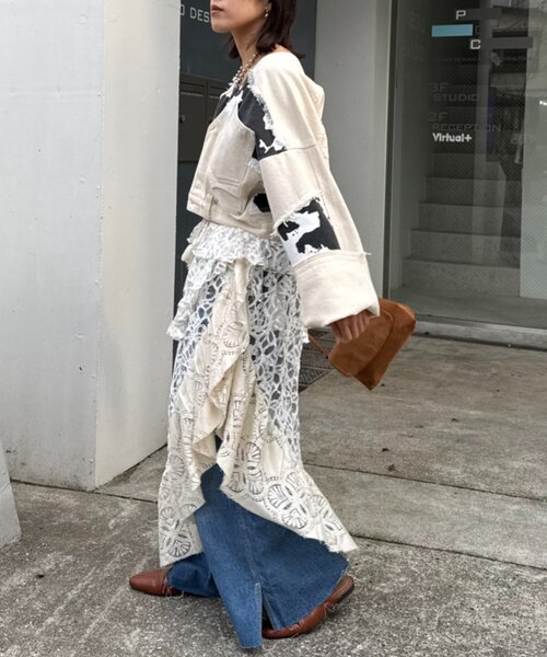 etsinta（エシンタ）の「【etsinta/エシンタ】レースアシメスカートINDIA（スカート・レディース・アイボリー・ONE SIZE）」の21枚目の写真
