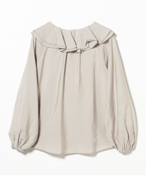 Demi-Luxe BEAMS（デミルクス ビームス）の「【8/6値下げ】ラッフル ボリューム ブラウス［手洗い可］（シャツ/ブラウス・レディース・ブラック系その他3/ホワイト・ONE SIZE）」の19枚目の写真