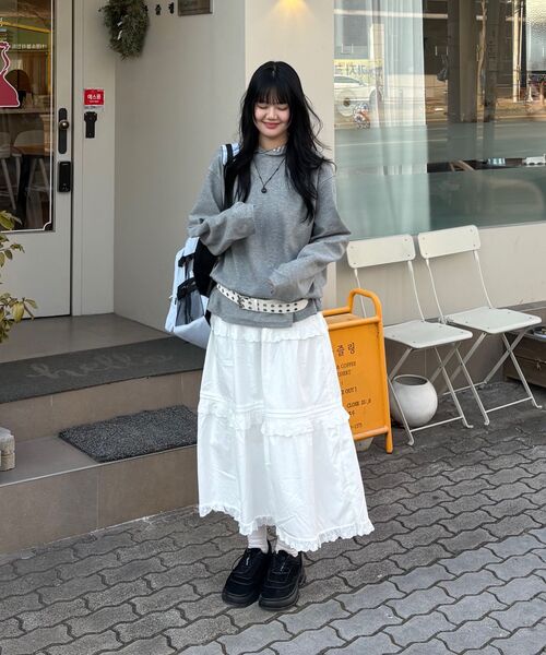 TOFFEE(トフィー)の「ストライプフードロングスリーブ (グレー)(パーカー・メンズ・その他・SMALL/MEDIUM/LARGE/X-LARGE)」の5枚目の写真