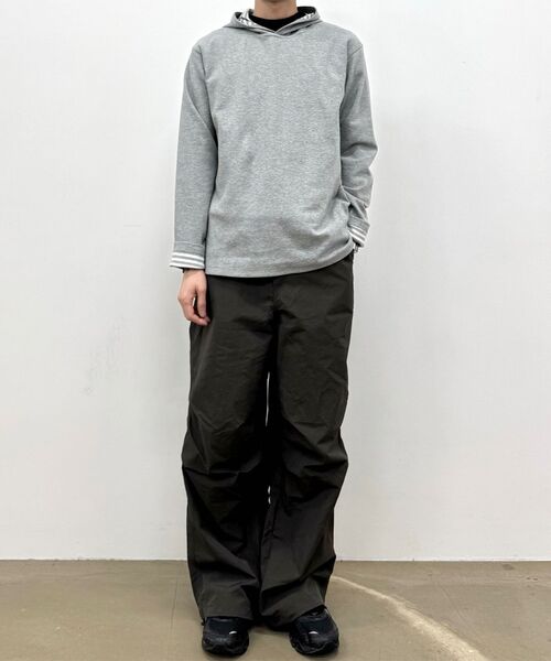 TOFFEE(トフィー)の「ストライプフードロングスリーブ (グレー)(パーカー・メンズ・その他・SMALL/MEDIUM/LARGE/X-LARGE)」の7枚目の写真
