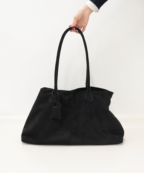 fredy emue（フレディエミュ）の「フェイクスエードワイドトートバッグ（トートバッグ・レディース・ブラウン/ブラック・FREE）」の4枚目の写真