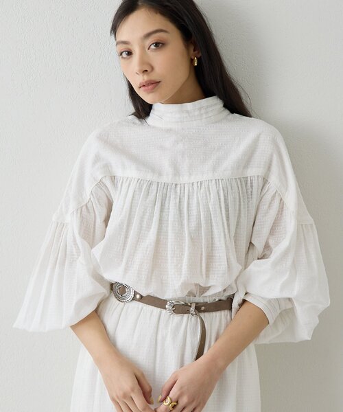 Whim Gazette（ウィムガゼット）の「コットンギャザー切替ブラウス 