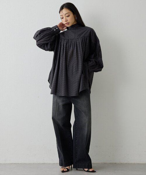 Whim Gazette（ウィムガゼット）の「コットンギャザー切替ブラウス 