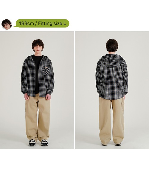 NO NEED(ノーニード)の「【WV PROJECT】Bay overfit cheak hood shirts/JILS7771(シャツ/ブラウス・メンズ・バーガンディー/ブラック・M/L/LL)」の15枚目の写真