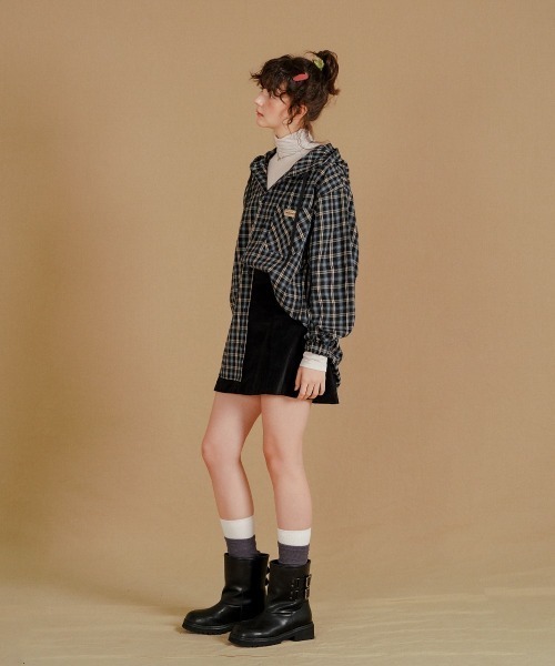 NO NEED(ノーニード)の「【WV PROJECT】Bay overfit cheak hood shirts/JILS7771(シャツ/ブラウス・メンズ・バーガンディー/ブラック・M/L/LL)」の4枚目の写真