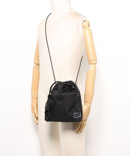 FLASH PACKER（フラッシュパッカー）の「FLASH PACKER フラッシュパッカー / メッシュ 巾着ミニショルダーバッグ // XNB-POUCH(MESH)（ショルダーバッグ・メンズ・カーキ/ブラック/イエロー・FREE）」の11枚目の写真