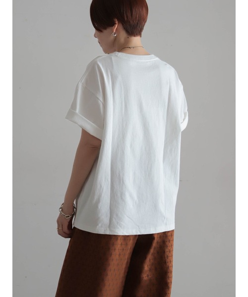 FIL DE FER（フィルデフェール）の「【予約】グラフィティロゴプリント　半袖TEE（Tシャツ/カットソー・レディース・ライトグリーン/ホワイト・FREE）」の5枚目の写真